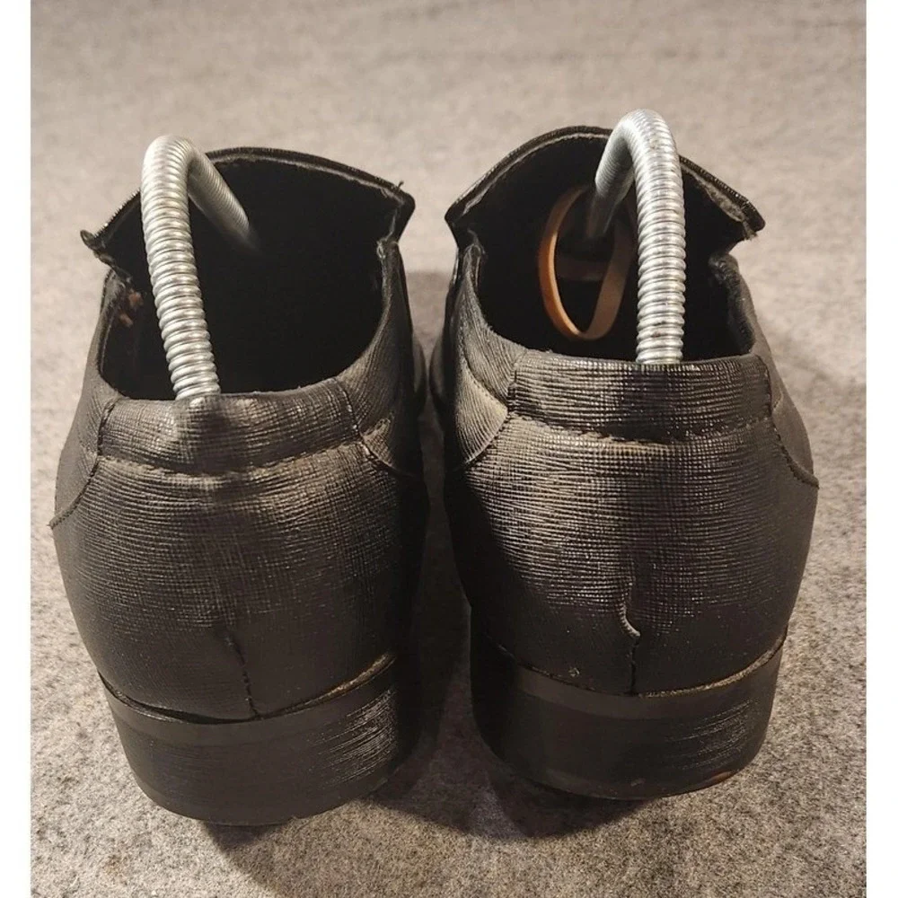Giorgio Rioni Shoes Mens Size 10 Black Faux Leather‎ Slip On Dress Loafers